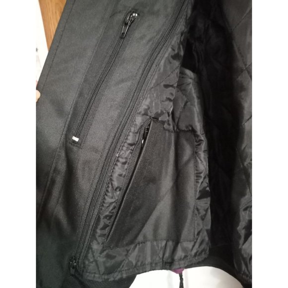 Vance Leather L Black Purple Butterfly Mesh Biker Riding Removable Lining Jacket - Picture 8 of 11